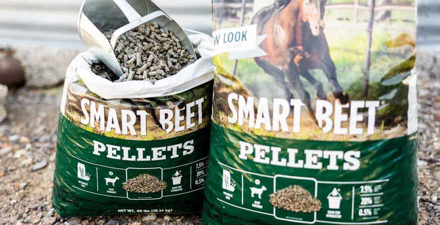 Bags of Standlee Smart Beet pellets.