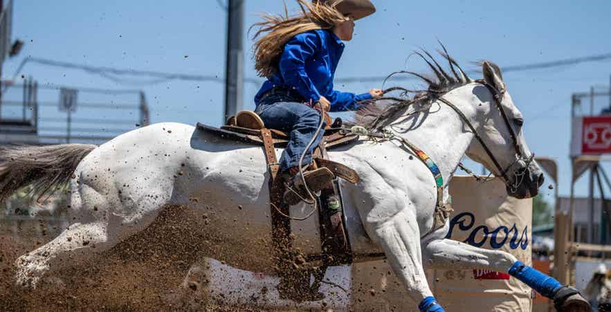 Barrel racing.