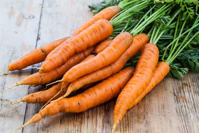 Carrots on table