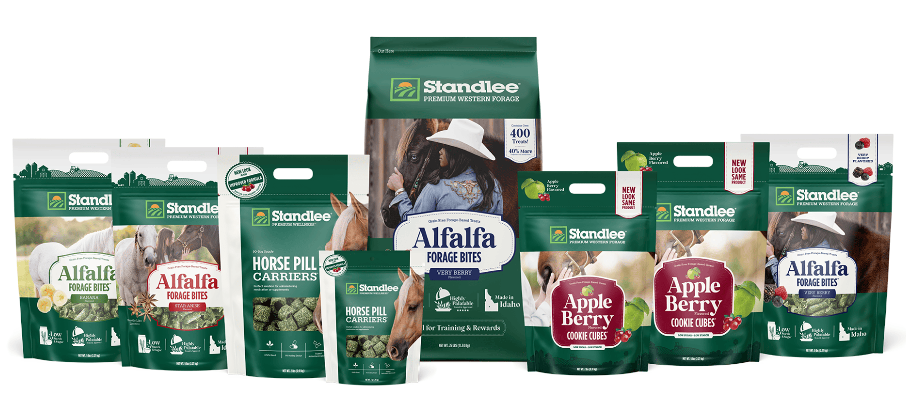 Standlee horse treat selection.