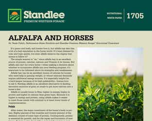 Preview of Alfalfa and Horses nutritional paper