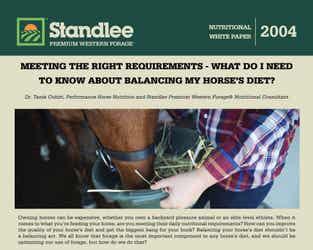 Preview of What Do I Need to Know About Balancing My Horse’s Diet? nutritional paper