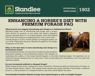 Preview of Enhancing a Horse's Diet nutritional paper