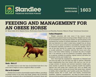 Preview of Feeding And Management For An Obese Horse nutritional paper