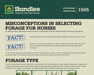 Preview of Misconceptions In Selecting Forage For Horses nutritional paper