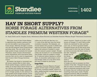 Preview of Alternatives to Horse Hay from Standlee Premium Western Forage nutritional paper