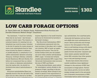 Preview of Low Carb Forage Options for Horses nutritional paper