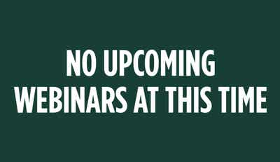 No upcoming webinars message