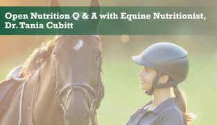 Preview of Open Nutrition Q & A with Equine Nutritionist, Dr Tania Cubitt nutritional webinar