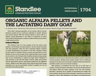 Preview of Organic Alfalfa Pellets and the Lactating Dairy Goat nutritional paper