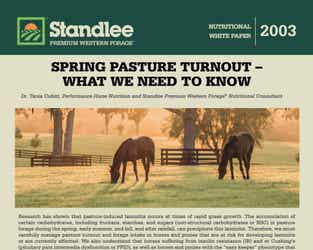 Preview of Spring Pasture Turnout nutritional paper