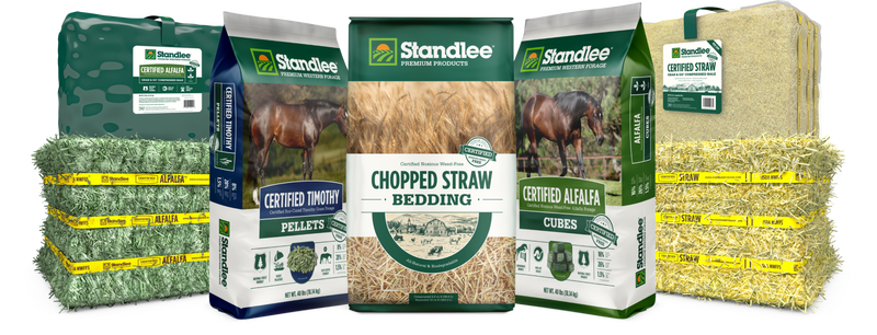 Array of Certified Noxious Weed Free Standlee Products