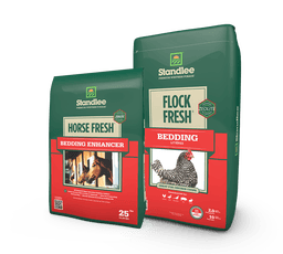 Bags of Standlee Horse Fresh and Flock Fresh