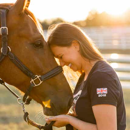 Adrienne Lyle with her horse