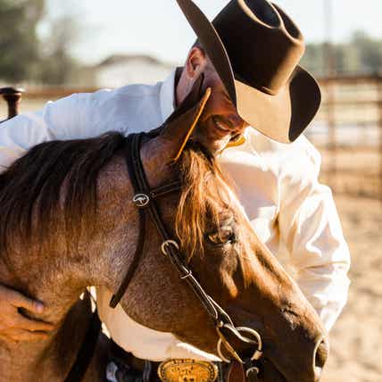 Clinton Anderson with his horse