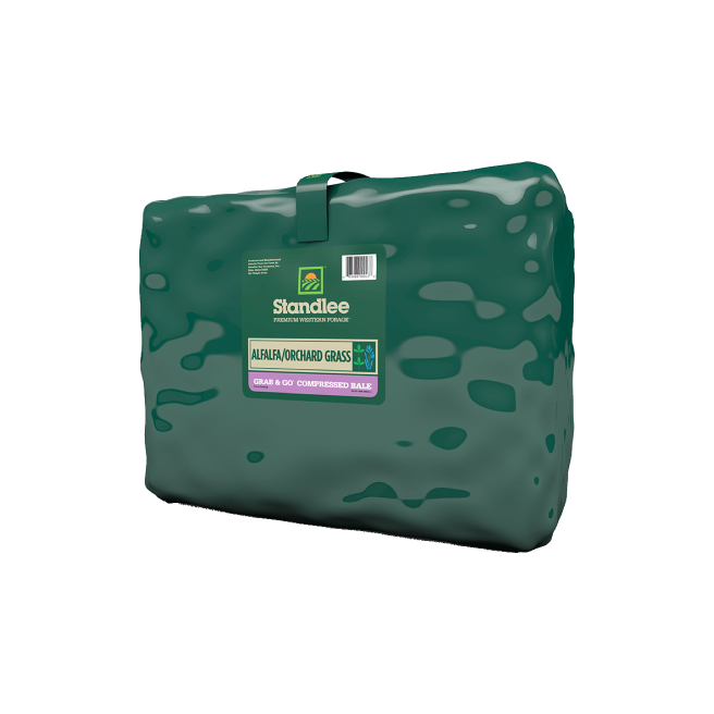 Alfalfa Orchard Grass Grab & Go Compressed Bale