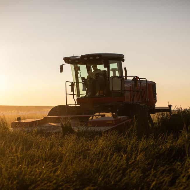 Standlee tractor in field.