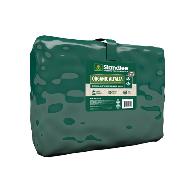 Organic Alfalfa Grab & Go Compressed Bale
