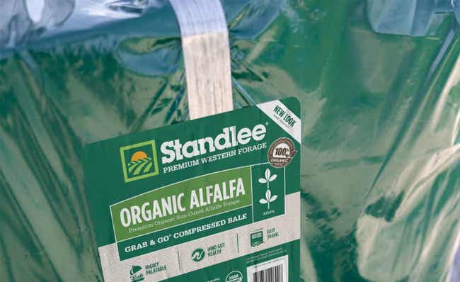 Grab & Go bag filled with organic alfalfa