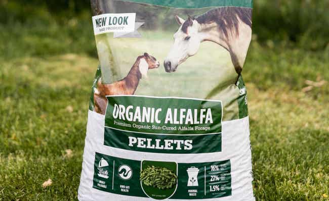Bag of Organic Alfalfa Pellets