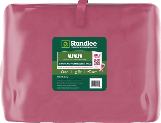 Pink Grab & Go Bale Packaging.