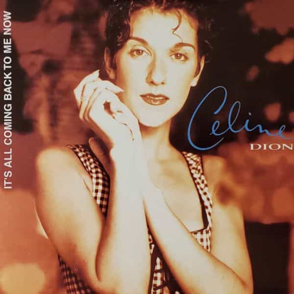 Album cover: Celine Dion close-up against orange background