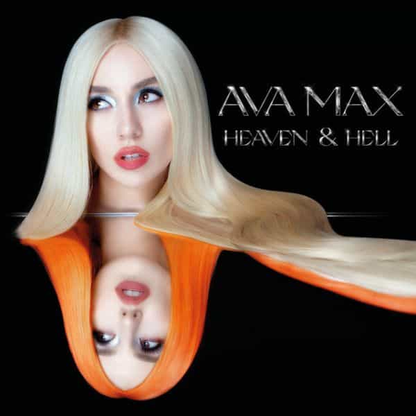 Album cover: Blonde and redhead Ava Max headshots mirrored one above another