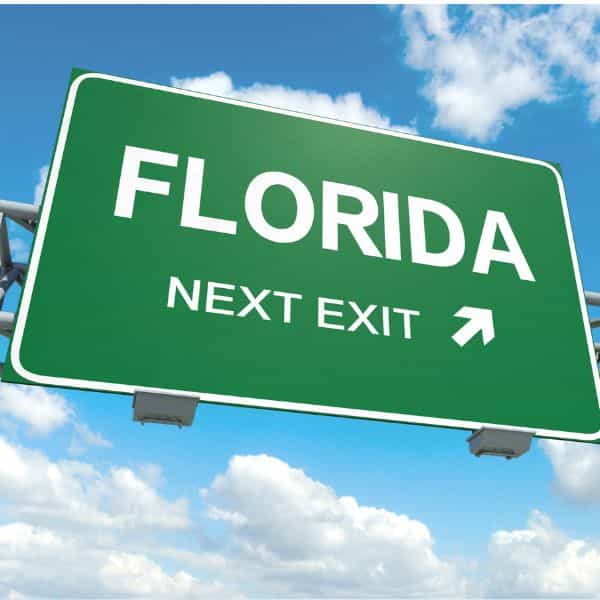 Next exit Florida road sign