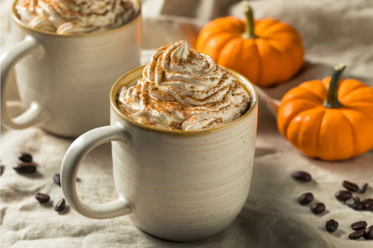 Warm beverage topped with whipped cream